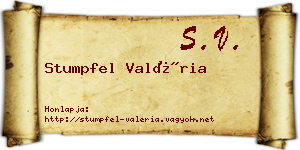 Stumpfel Valéria névjegykártya