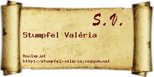 Stumpfel Valéria névjegykártya